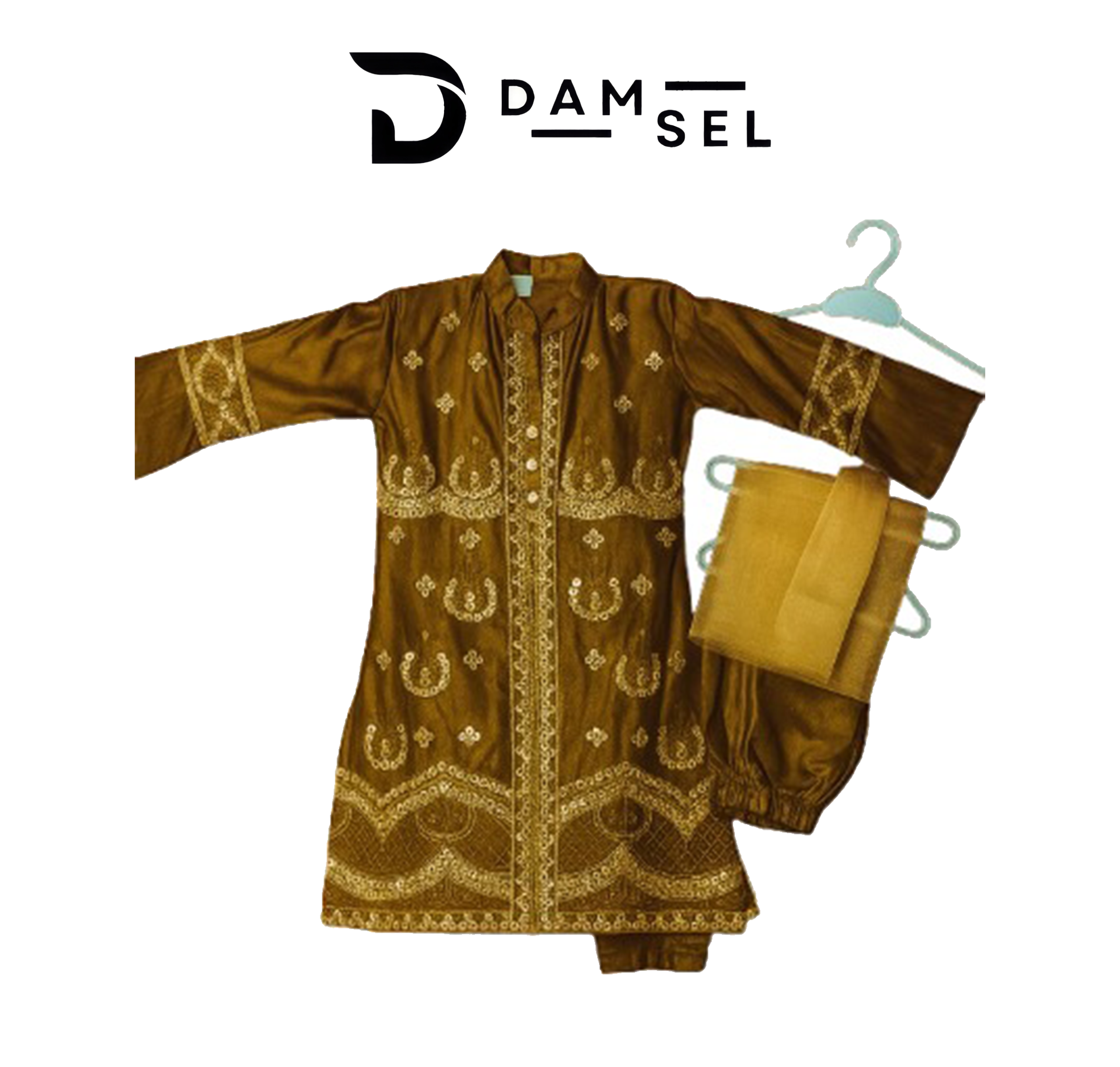 brown shalwar kameez with dupatta (4–8 years) brown shalwar kameez with dupatta (4–8 years)