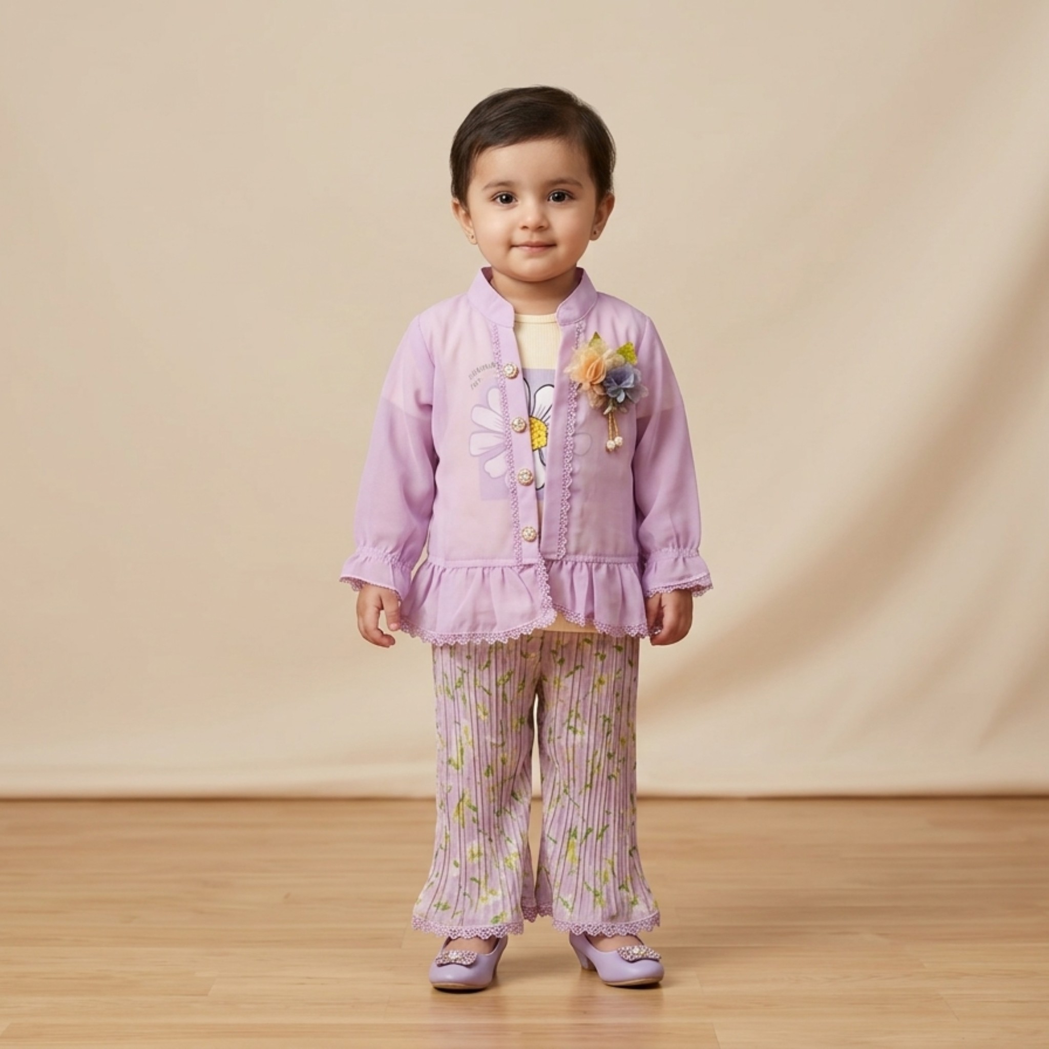 damsel kids chiffon top with inner & printed crush plazo – 3 piece summer outfit damsel kids chiffon top with inner & printed crush plazo – 3 piece summer outfit