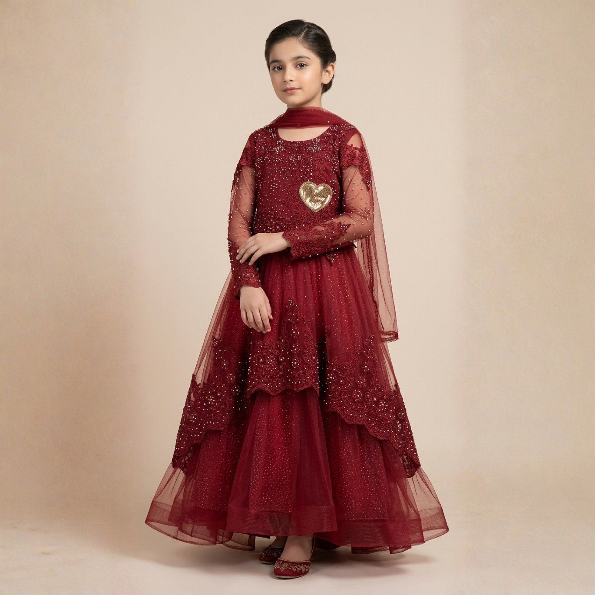 damsel kids maroon unicorn net frock with pants – glitter party dress for girls damsel kids maroon unicorn net frock with pants – glitter party dress for girls